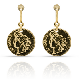 Золотые длинные серьги Ciclon Gold