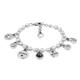 Серебряный браслет женский с подвесками Ciclon Mama