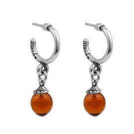 Серебряные серьги женские с муранским стеклом Виски Ciclon Azahara