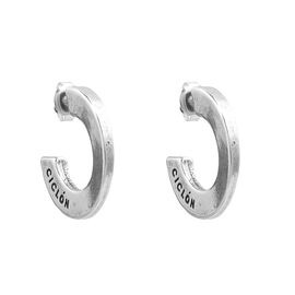 Серебряные серьги кольца Ciclon Sira