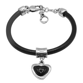 Кожаный браслет с сердечком Ciclon Pasion