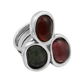 Серебряное кольцо с муранским стеклом Ciclon Agata, Размер (мм): 16,5-17,2
