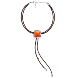 Серебряное колье женское с муранским стеклом Ciclon Korbatero