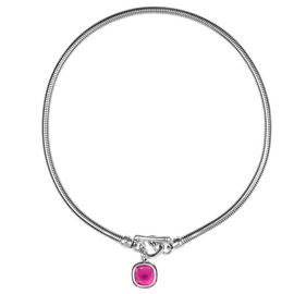 Серебряное колье с кристаллом Сваровски Ciclon Solitario