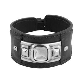 Кожаный браслет женский с серебром Ciclon Kool