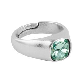 Серебряное кольцо женское с кристаллами Сваровски Ciclon Solitario, Размер (мм): 17,8-18,4