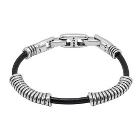 Кожаный браслет на руку с серебром Ciclon Cabo, Размер (мм): 190-195