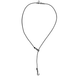 Кожаное колье женское с серебряной подвеской Ciclon As De Guia