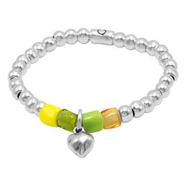 Серебряный браслет женский с муранским стеклом Ciclon Corazon