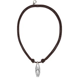 Кожаное колье женское с серебряными вставками Ciclon Pura Vida