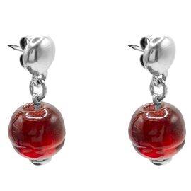 Серебряные серьги с муранским стеклом Ciclon Biela