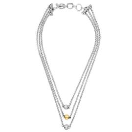 Серебряное колье женское с золотой вставкой Ciclon Maia