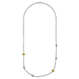 Серебряное колье женское с золотыми вставками Ciclon Eclipse