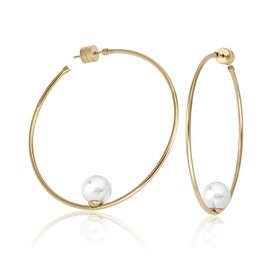 Золотые серьги женские с жемчугом Majorica Marianela