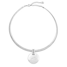 Серебряное колье с плоским жемчугом Majorica Galtea