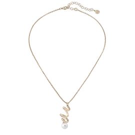 Золотое колье с подвеской из органического жемчуга Majorica Cotillon