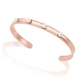 Жесткий браслет из золота с жемчугом  Majorica Bejart