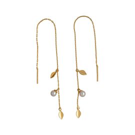 Серебряные серьги-цепочки женские с органическим жемчугом Majorica Romea