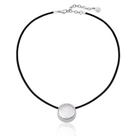 Колье с подвеской из плоского жемчуга черное Majorica Coppelia