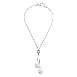Серебряное колье с подвесками из органического барочного жемчуга Majorica Baroque