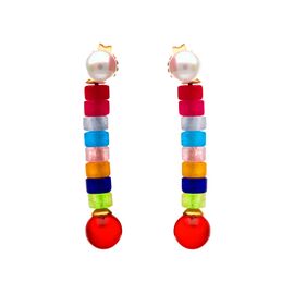 Золотые серьги с органическим жемчугом Majorica Tutti Frutti