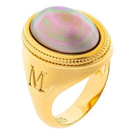 Золотое кольцо женское с жемчугом Majorica Zale