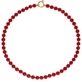 Золотое ожерелье женское с жемчугом Majorica Lyra