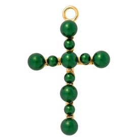 Золотая подвеска с жемчугом Majorica Cruces