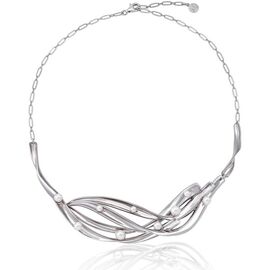Серебряное колье женское с натуральным жемчугом Majorica Elia