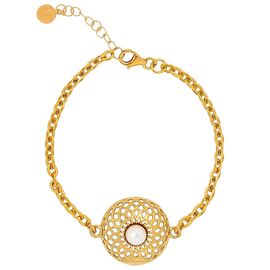Золотой браслет с жемчугом Majorica Etna