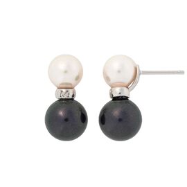 Серебряные серьги с жемчугом Majorica Twins & triplets