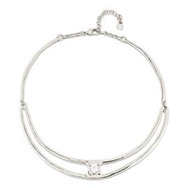 Серебряное колье женское двойное с цирконием UNOde50 Anima