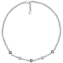 Серебряное колье с муранским стеклом Ciclon Biela