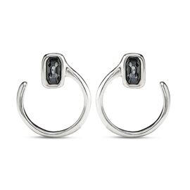 Серебряные серьги женские с кристаллом Сваровски Кобра UNOde50 Cobra