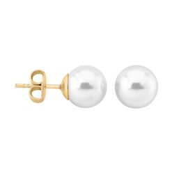 Золотые серьги с органическим жемчугом Majorica Gold Sparkle