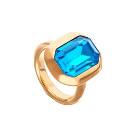 Золотое кольцо c кристаллом Swarovski UNOde50 Ядро, Размер (мм): 17,3-17,7