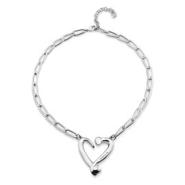 Серебряная цепочка женская с подвеской Сердце UNOde50 One Love