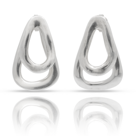 Серебряные серьги женские Скрепленный UNOde50 Connected