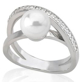 Серебряное кольцо женское с жемчугом  Majorica Exquisite, Размер (мм): 18,1