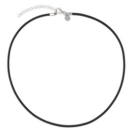 Кожаный шнурок на шею черный Majorica Cordones De Cuero
