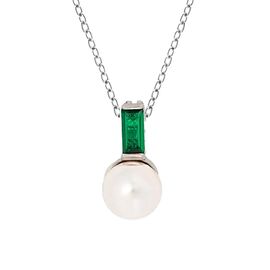 Серебряная подвеска с жемчугом и кубическим цирконием Majorica Selene
