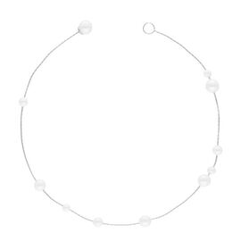 Серебряная цепочка женская с жемчугом Majorica Dangle
