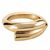 Золотое кольцо женское в виде двух заполненных трубок UNOde50 Crossed legs, Размер (мм): 15,3-15,7
