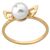 Золотое кольцо женское с жемчугом Fine Silver, Размер (мм): 16,5