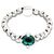 Серебряный браслет с зеленым кристаллом UNOde50, Размер (мм): 155