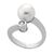 Серебряное кольцо женское с белым жемчугом Classic, Размер (мм): 16,85-17,5