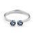 Серебряный браслет женский с кристаллами Сваровски UNOde50 Aura Blue, Размер (мм): 155