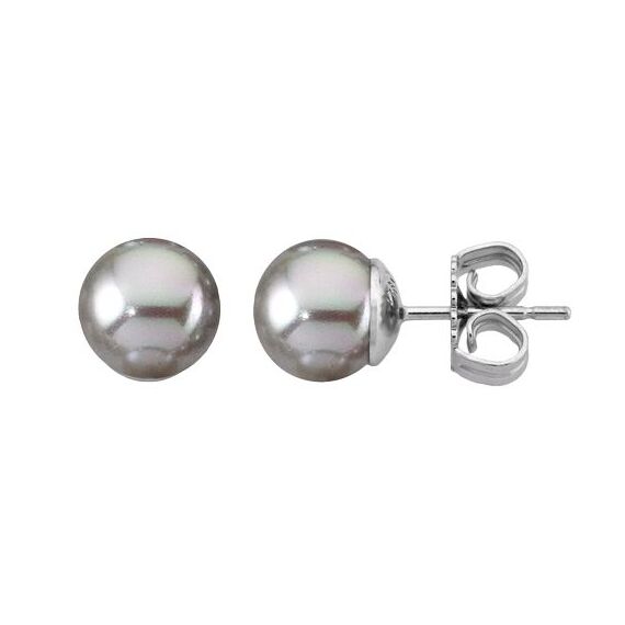 Серебряные серьги с органическим жемчугом Majorica Classic