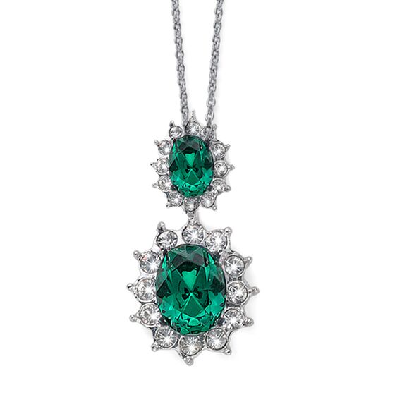 Колье с подвеской и камнями Сваровски Oliver Weber Princess Emerald