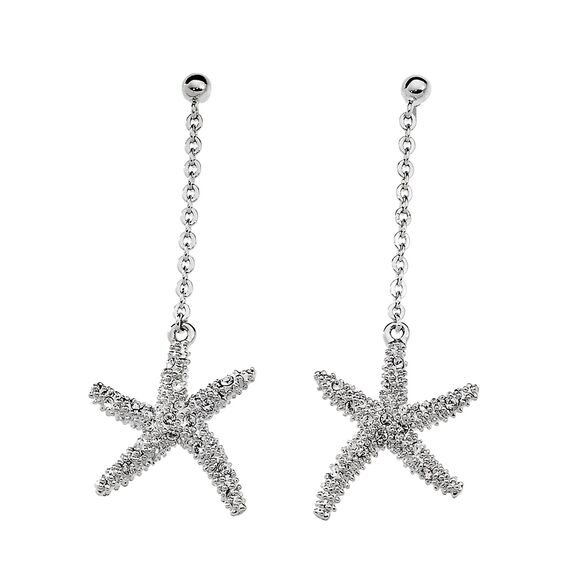 Серьги длинные с камнями Сваровски Oliver Weber Starfish
